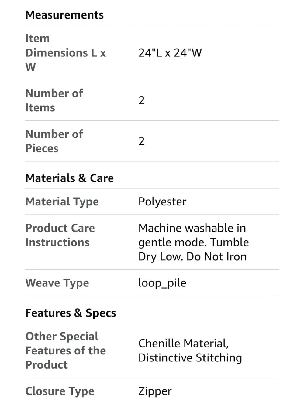 DecorUHome NWT 2pk 24